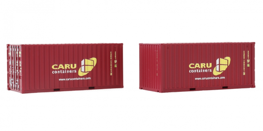 2 pcs set Container 20‘ Caru - Low Cube