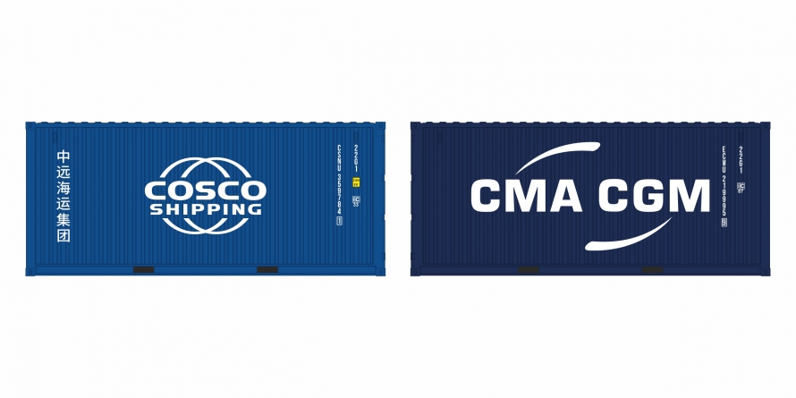 2-dílný set Cosco LC (modré) + CMA-CGM LC