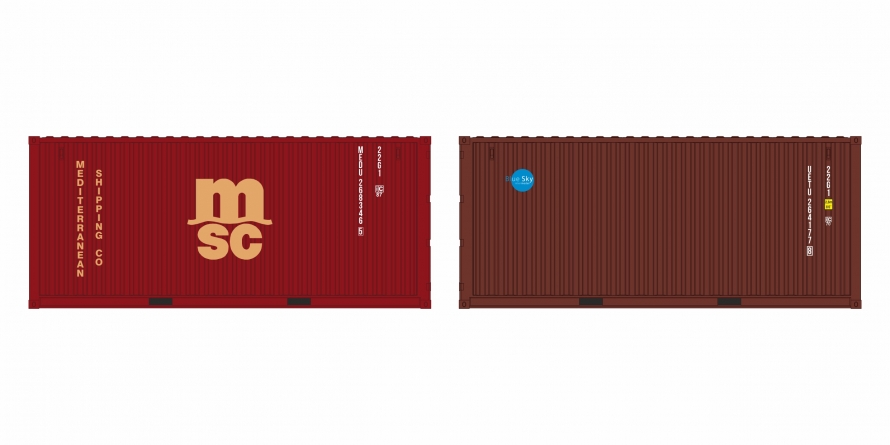2-dílný set MSC hnědý LC + Blue sky hnědý