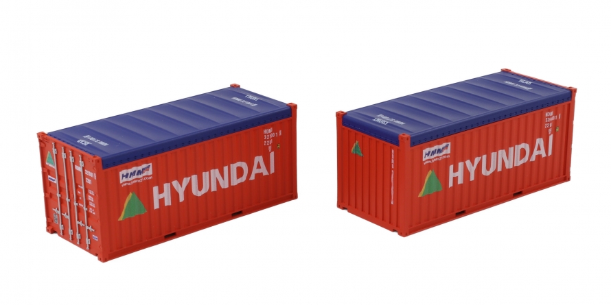 2-dílný set Container 20‘ Hundai - Open Top