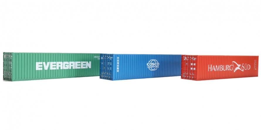 Container set Evergreen, HASU, Cosco